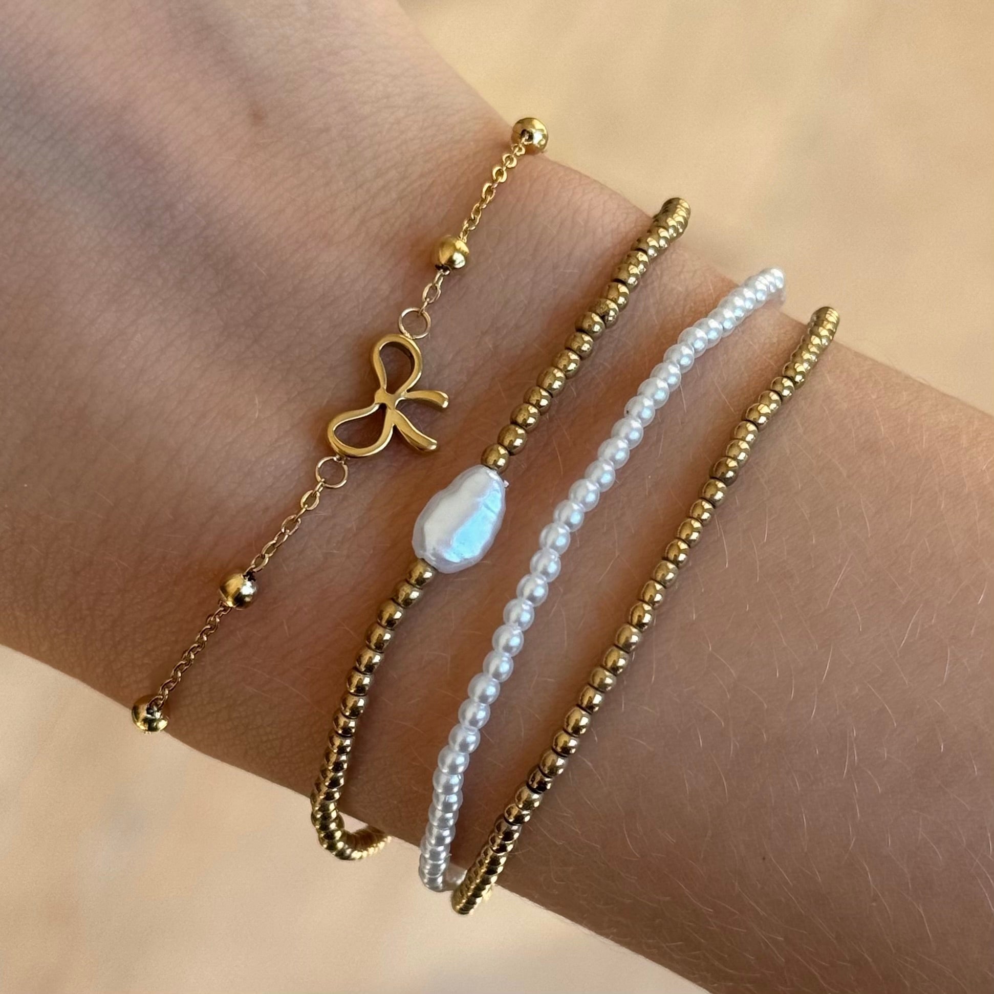 Sweet Luxe Beaded Bracelet 4 Piece Set - EVRYJEWELS