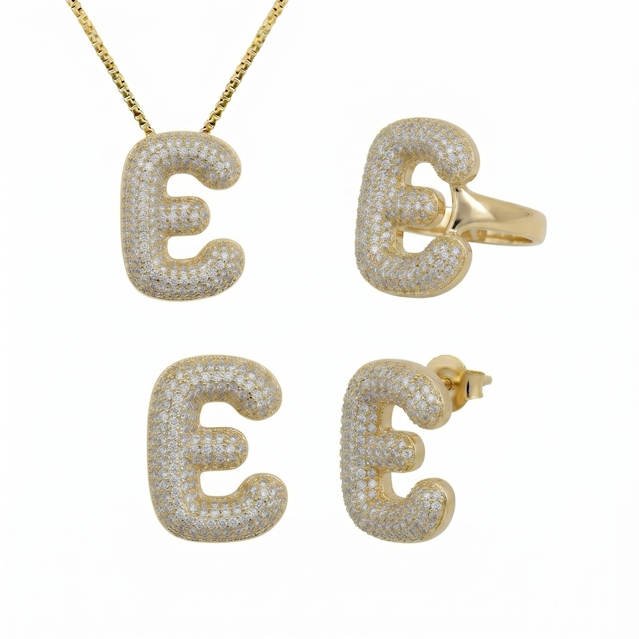 Adore Me Earring, Ring & Necklace 3 Piece Bundle - EVRYJEWELS