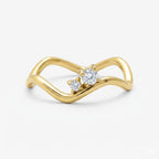 Shimmer Wave Pinky Ring