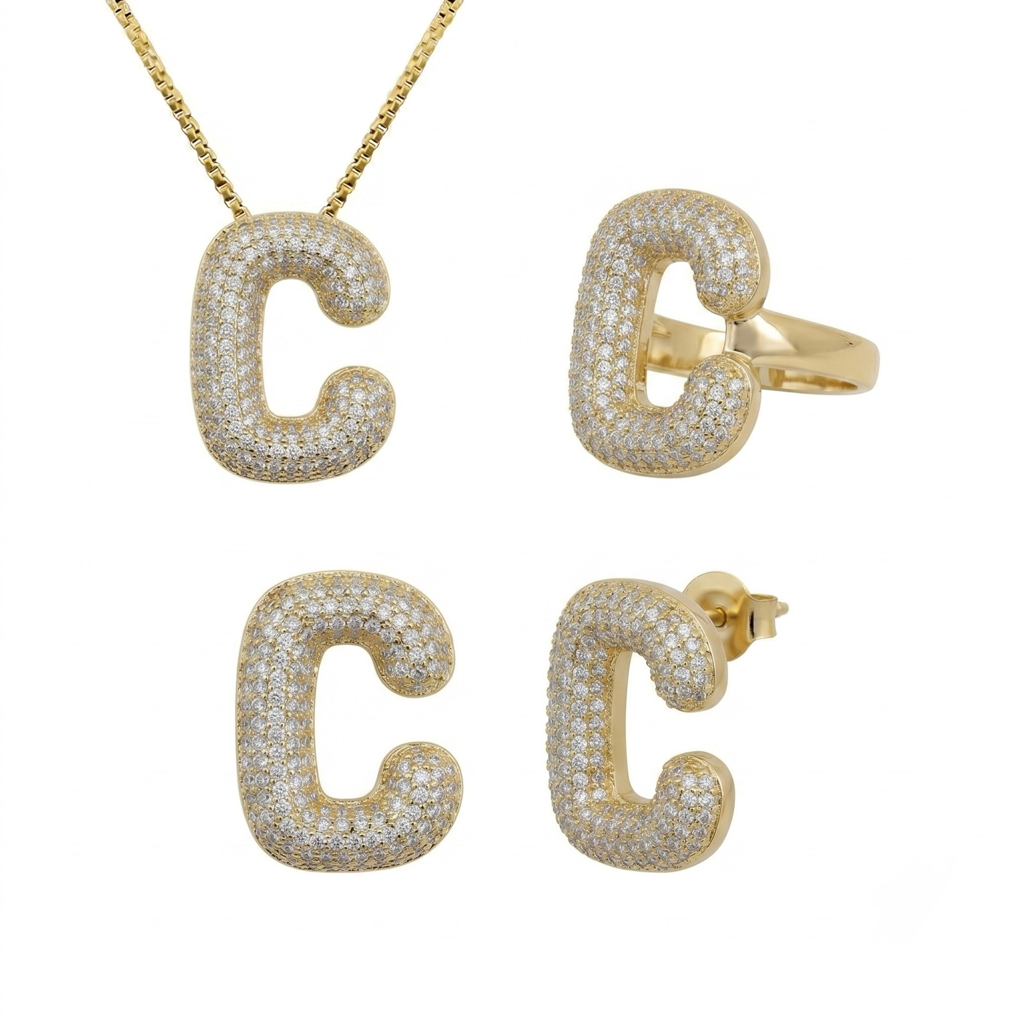Adore Me Earring, Ring & Necklace 3 Piece Bundle - EVRYJEWELS