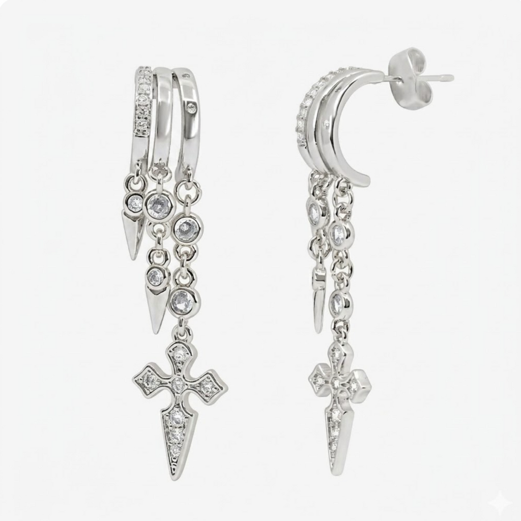 Sparkle Drop Charm Earrings