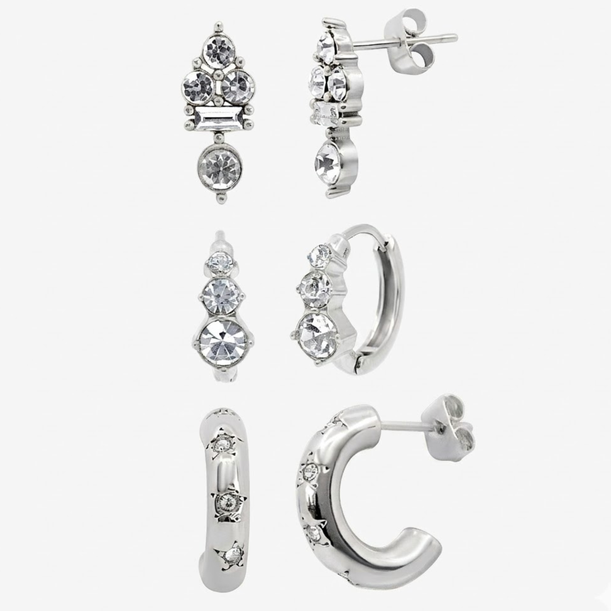 Kiss of Sparkle 3 Piece Earring Set