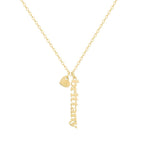 Custom/Personalized Mini Vertical Charm Nameplate Necklace - EVRYJEWELS