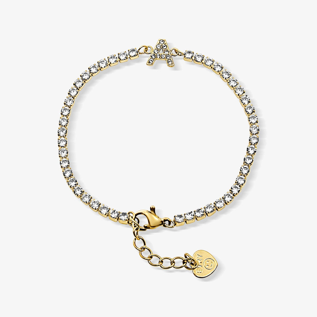Icy Initial Tennis Bracelet