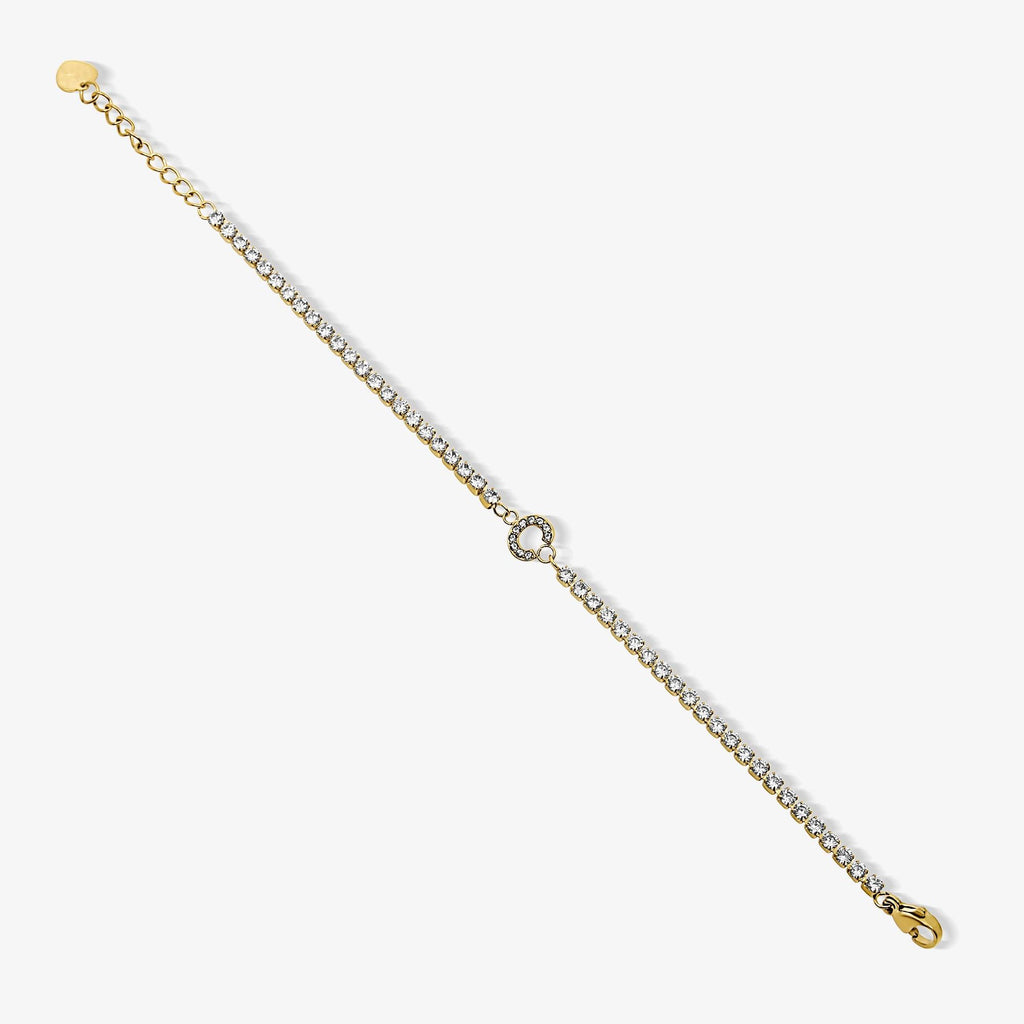 Icy Initial Tennis Bracelet
