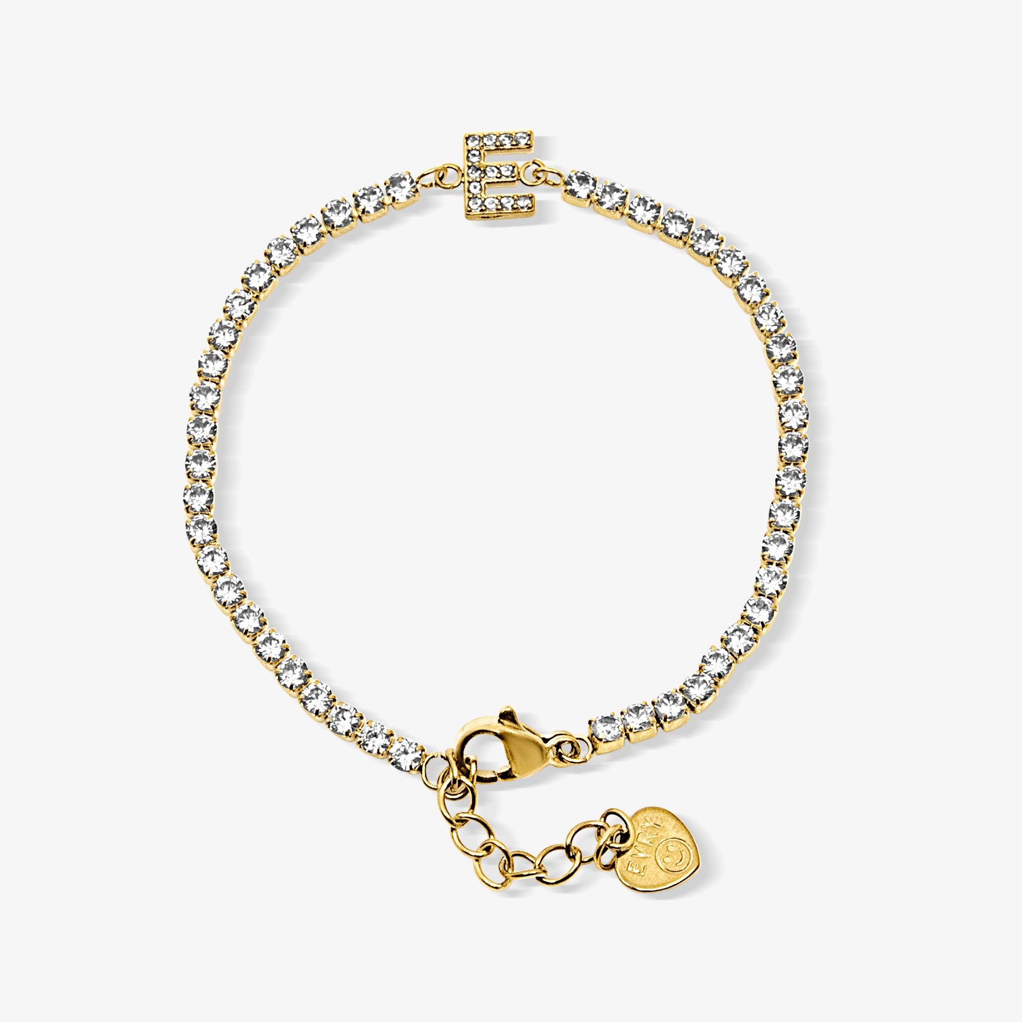 Icy Initial Tennis Bracelet