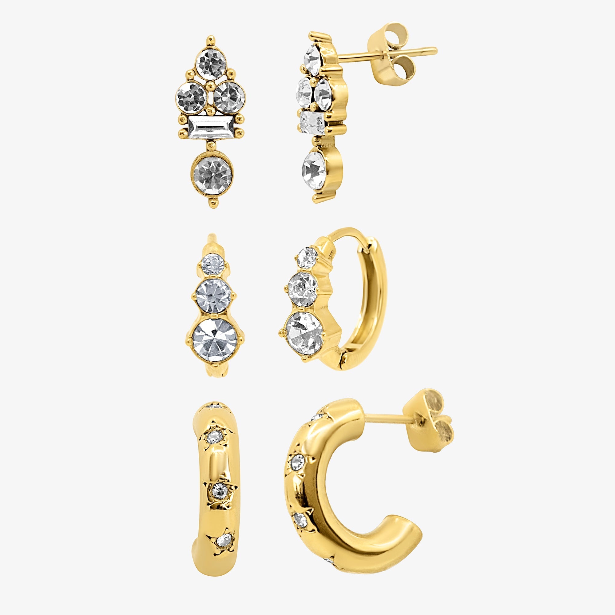 Kiss of Sparkle 3 Piece Earring Set