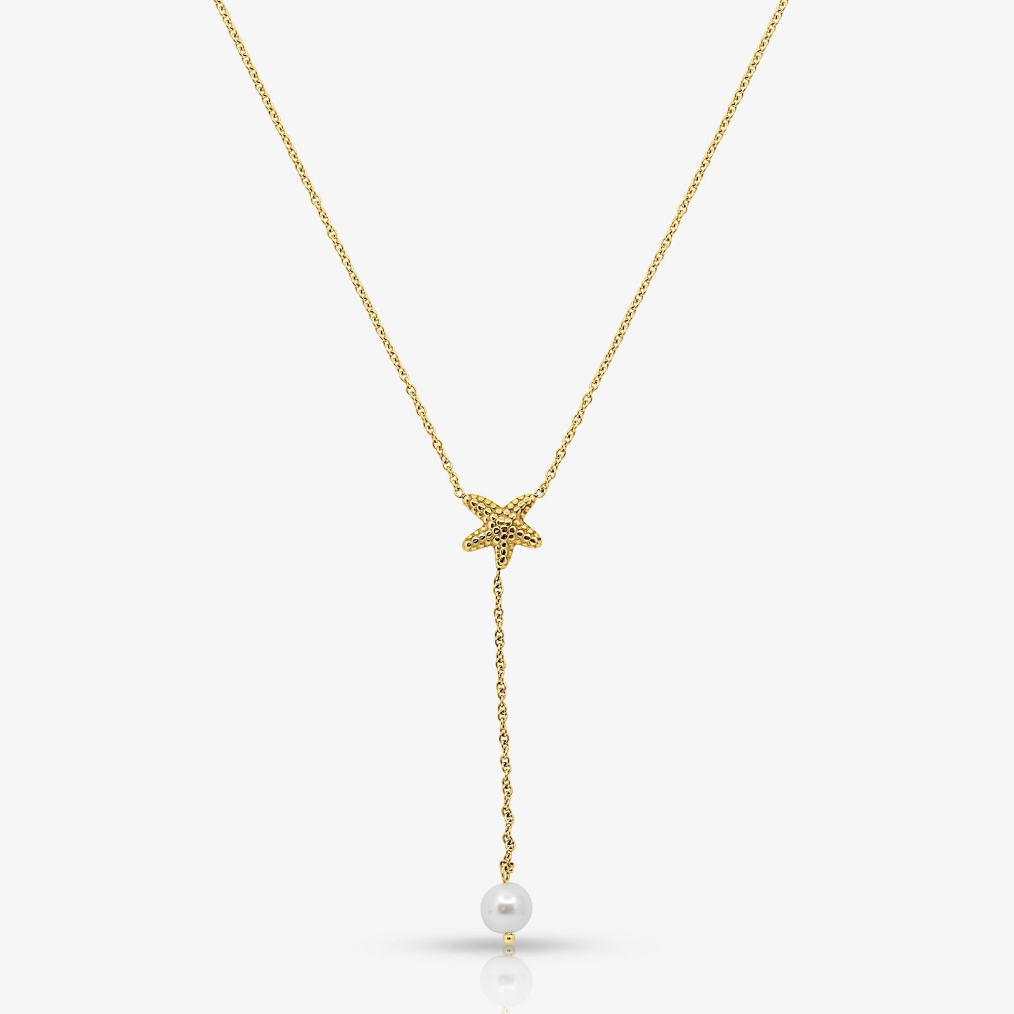 Pearly Sea Lariat Necklace